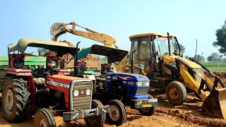 Massey 1035 Tractor | Eicher 380 Tractor | Massey 241 Tractor | Jcb 3dx Xpert Loaded Mud in Trolly