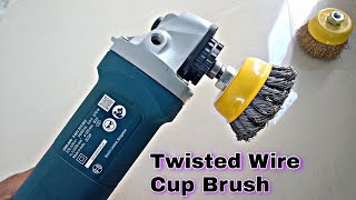 Twisted Knotted Wire Cup Brush (Gold+Black) || Unboxing and Usage