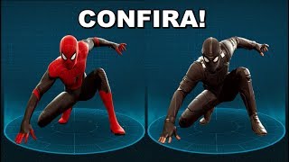 OS NOVOS TRAJES DO HOMEM ARANHA LONGE DE CASA PARA SPIDER MAN