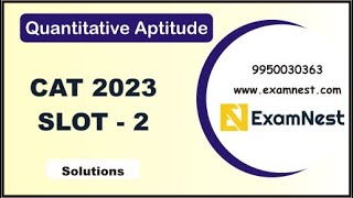 CAT - 2023 | QA | Slot - 2 | Original Questions | Solutions | Online Coaching | Mathematics | Quant