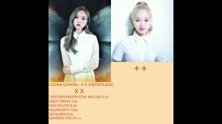 LOONA GOWON - X X (Repackage) Line Album Distribution