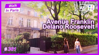 Avenue Franklin Delano Roosevelt, Paris, France | Walk In Paris | Paris walk