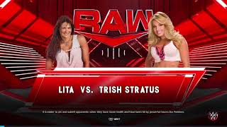 Gameplay WWE 2K23 Lita (1P) Vs Trish Stratus (CPU)  1v1 match