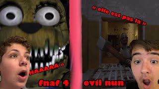 ON TESTE DEUX JEUX D’HOREUR !! (fnaf 4 et evil nun)