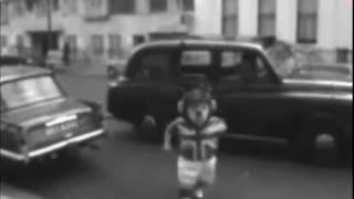 October 19, 1965 - The British football team mascot World Cup Willie, arriving at the FA in London