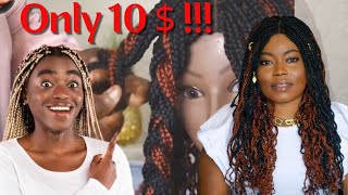 🙄WOW!!😱 Curly Crochet Braided Closure Wig On A Budget Using Braid Extension