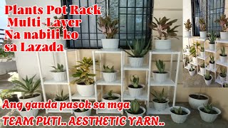 🇵🇭AESTHETIC PLANT POT RACK MULTI-LAYER NABILI KO SA LAZADA ANG GANDA|Lucy Pagalan