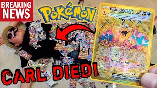 CARL IS DEAD! HE PULLED GOLD CHARIZARD FROM HIS POKEMON BOOSTER PACK!