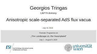 Georgios Tringas - Anisotropic scale-separated AdS flux vacua