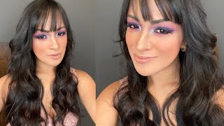 Purple Eyeshadow + Nude Lip Makeup Tutorial