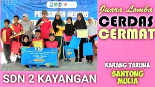 SDN 2 Kayangan Menggondol Tiga Predikat Juara Cerdas Cermat di Desa Santong Mulia Kec.Kayangan