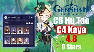 GENSHIN IMPACT 4.8 SPIRAL ABYSS COMMENTARY ft. DPS C4 Kaya and C6 Hu Tao