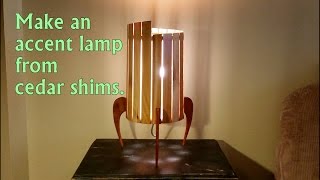 Make an accent lamp from wood shims