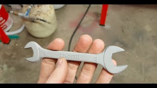 Kawasaki Spanner Restoration - Sandblaster mods