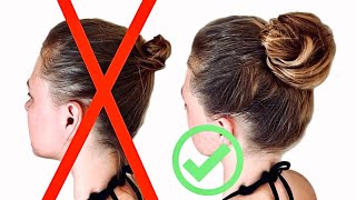 НЕБРЕЖНЫЙ ПУЧОК ВМЕСТО ОБЫЧНОЙ ГУЛЬКИ | ПРИЧЕСКИ НА КАЖДЫЙ ДЕНЬ | MESSY BUN HAIR TUTORIAL