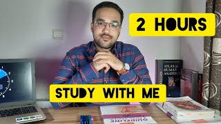 ۲ ساعت با من درس بخون/ مطالعه با دانشجوی پزشکی / study with me 2 hours / background noise