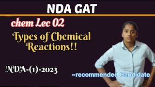 Types of Chemical Reactions||NDA-GAT||NDA-(1)-2023