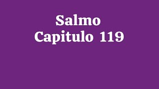 Salmo capítulo 119 versículos del 1-176