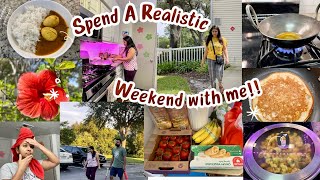 🌄SPEND REALISTIC WEEKEND WITH ME🌼WEEKLY Grocery Haul🌼INDIAN MOM VLOGGER WEEKEND ROUTINE in USA,H4