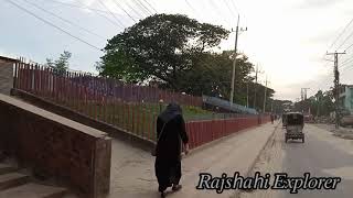 Rajshahi city road and footpath view