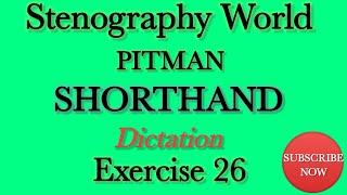 Pitman Shorthand dictation // Pitman Shorthand dictation Exercise 26 // Dictation for beginners