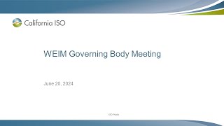 Jun 20, 2024 - WEIM Governing Body Meeting