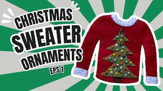 DIY Felt Christmas Sweater Ornament With Festive Tree Design