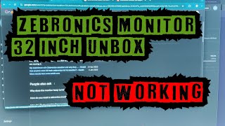 Zebronics Monitor 32 inch Unbox 📦📦📦