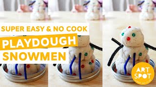 Homemade Playdough: Super Fun Playdough Snowmen!