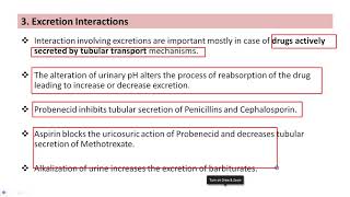 Excretion Interaction