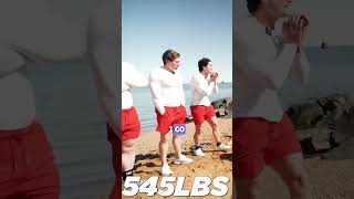 Weightlifting competition determining winner with 545 lb lift #fitness #trending #shorts #gym