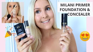 Full Face of Milani Foundation, Milani Primer & Milani Concealer