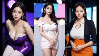 [4K Ai Lookbook] Korean Weather Caster, MC, Fashion, Sports, 기상캐스터, 룩북, AI 그림,  気象キャスター