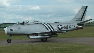 F-86 Saber Jet Aerobatics at Duxford 25 06 13