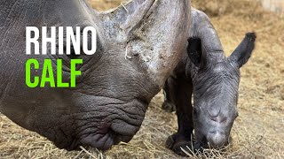 White Rhino Calf Born At Toronto Zoo!