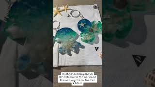 Resin keychains | Ocean Theme #resin #shorts #keychains #resinart #craft