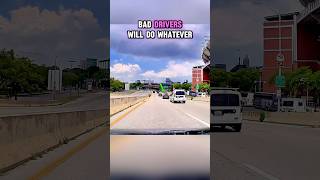 Dangerous exit caught on dash camera by a bad driver ￼ #shorts #short #viral