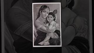 Drawing | Little Krishna and Yashoda Maiya 💕 [ Part -2 ] #shorts #pencildrawing #krishna #art