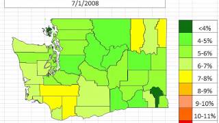 Map: Washington Unemployment By County October 2013