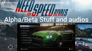 NFS Rivals Alpha/Beta Stuff and unused audios