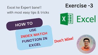 Learn How to use Index Match function - EXERCISE 3