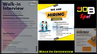 Design Engineer | Office Boy | Network Security | Walk-in Interview | Today Job Update#allindiajobs