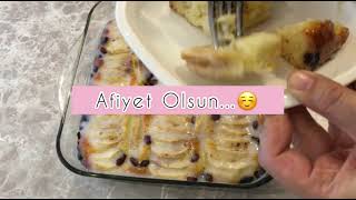 Dikkat Aşırı Lezzet içerir❌Pamuk Gibi Hepsini Yeme Garantili😜 Soslu Elmalı Kek🧁😋🍎🍏