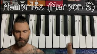 Memories easy piano tutorial.