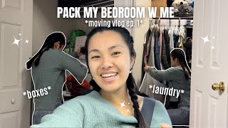 MOVING VLOG EPISODE 1 🏠 Pack My Bedroom w Me