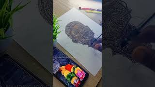 chatrapati shivaji maharaj pen drawing | scribble art #shorts #nandkishorgiramart