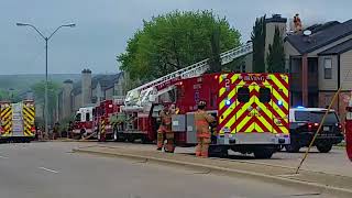 Apartment fire in my complex 4 7 18 2sawing the roof