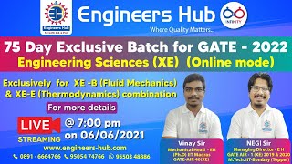 GATE -2022 || New Batch for XE || Attend and Know about GATE - XE