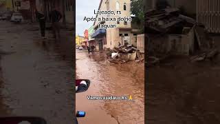 Após o rio dar uma baixada, veja como ficou as ruas de lajeado,( RS )