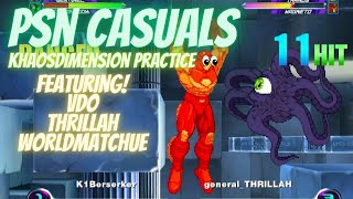 MvC2 - PSN Casuals - Khaos Dimension Training Featuring GThrillah, VDO and Worldmatchue 03/06/24